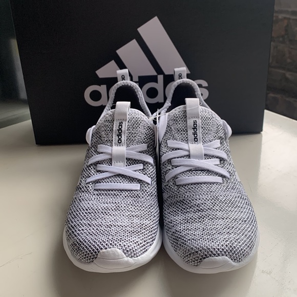 NWT Womens Adidas Cloudfoam Pure Athletic Running Shoes Gray White DB0695 - Picture 2 of 5
